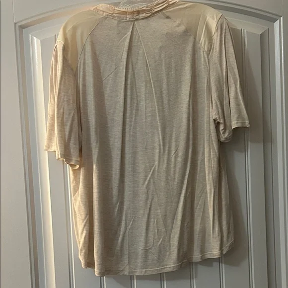 Anthropologie Beige Floral Embroidered Top - Picture 3 of 3